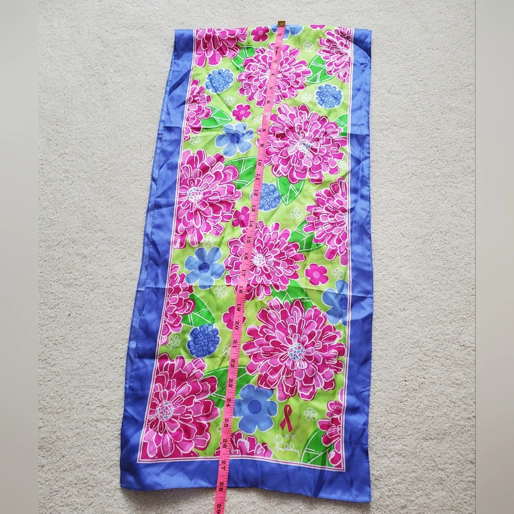 Lilly Pulitzer Floral Long Silky Scarf